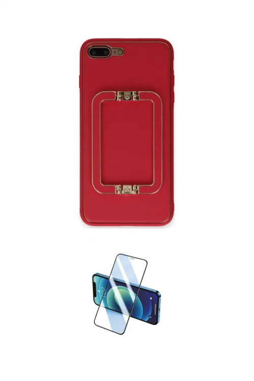 ieg™ iPhone 7 Plus Kılıf Kozmos Minimal Prime - Siyah 3D Antistatik Cam Ekran Koruyucu