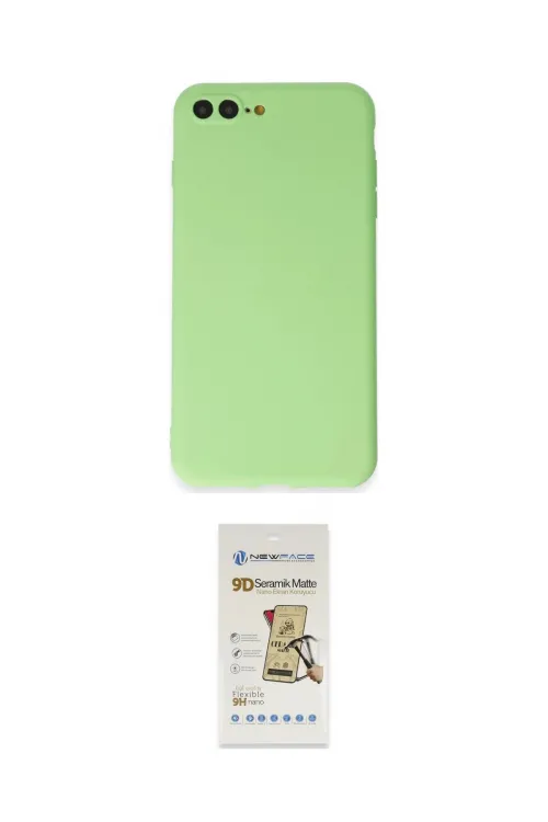 ieg™ iPhone 7 Plus Kılıf Kozmos Yansıma Özel Seri - Beyaz Mat Seramik Nano Ekran Koruyucu