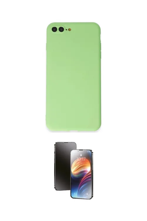 ieg™ iPhone 7 Plus Kılıf Kozmos Yansıma Özel Seri - Siyah 3D Antistatik Mat Seramik Nano Ekran Koruyucu