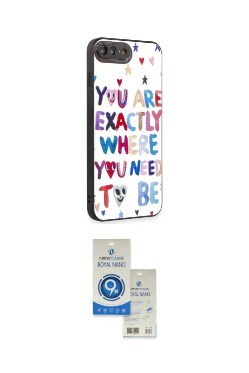 ieg™ iPhone 7 Plus Kılıf Odak Klasik Serisi - Şeffaf Royal Nano Ekran Koruyucu