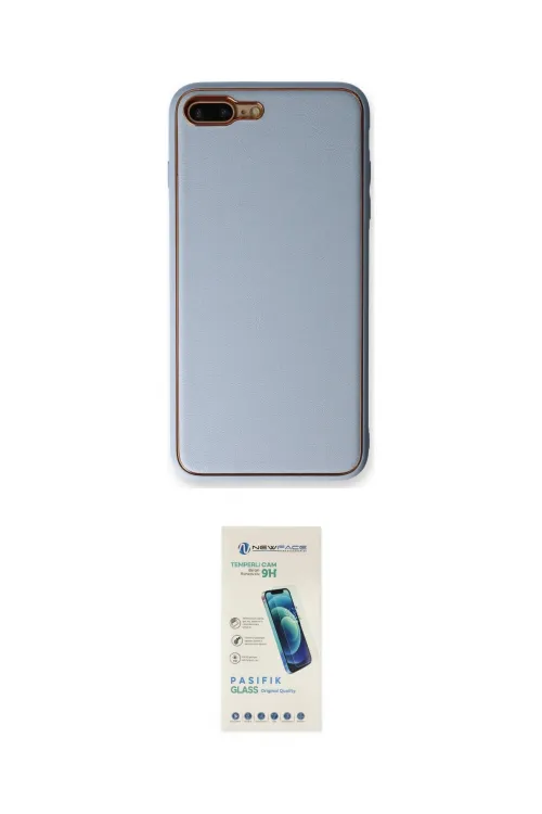 ieg™ iPhone 7 Plus Kılıf Yadigar Klasik - Şeffaf Pasifik Cam Ekran Koruyucu