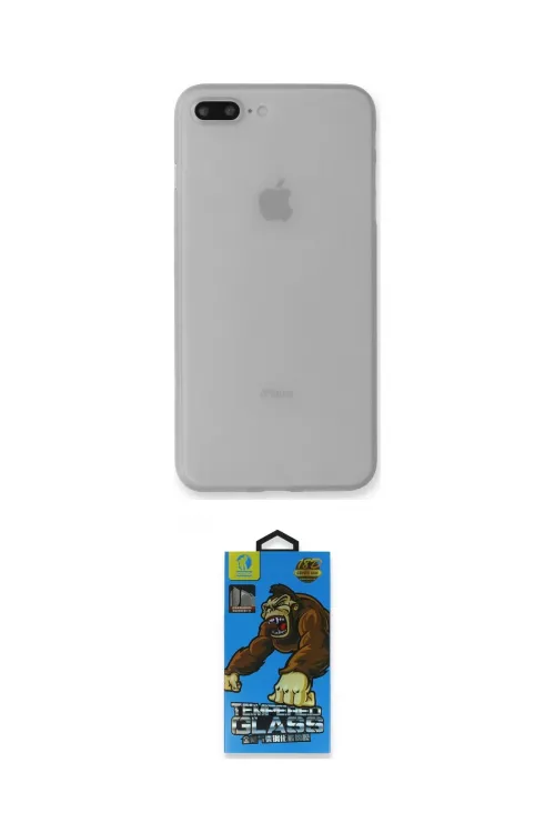 ieg™ iPhone 7 Plus Kılıf Yadigar Yansıma Serisi - Beyaz 18D Cam Ekran Koruyucu