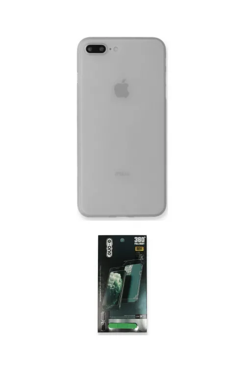 ieg™ iPhone 7 Plus Kılıf Yadigar Yansıma Serisi - Şeffaf 360 Full Body Arka Koruyucu