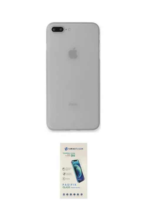 ieg™ iPhone 7 Plus Kılıf Yadigar Yansıma Serisi - Şeffaf Pasifik Cam Ekran Koruyucu