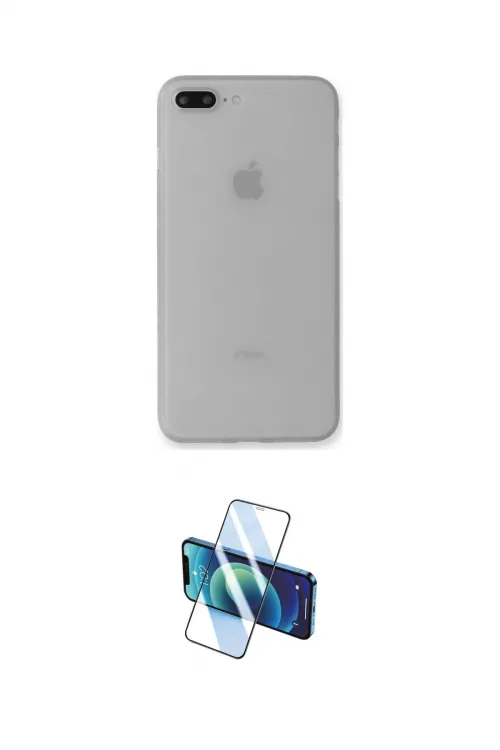 ieg™ iPhone 7 Plus Kılıf Yadigar Yansıma Serisi - Siyah 3D Antistatik Seramik Nano Ekran Koruyucu