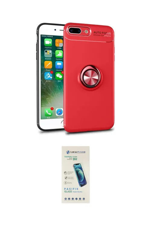 ieg™ iPhone 7 Plus Kılıf Yankı Form Prime - Şeffaf Pasifik Cam Ekran Koruyucu