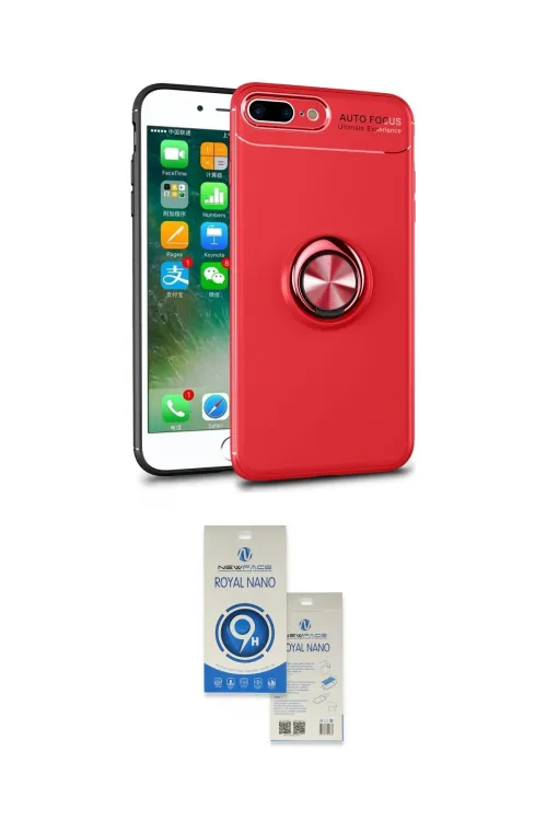ieg™ iPhone 7 Plus Kılıf Yankı Form Prime - Şeffaf Royal Nano Ekran Koruyucu