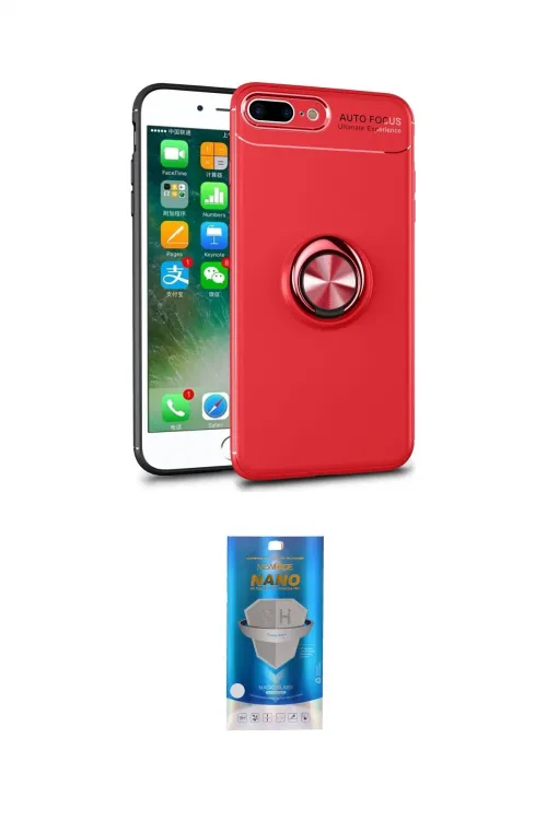 ieg™ iPhone 7 Plus Kılıf Yankı Form Prime - Şeffaf Royal Nano Ekran Koruyucu