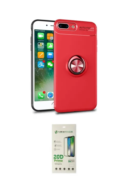 ieg™ iPhone 7 Plus Kılıf Yankı Form Prime - Siyah 20D Premium Cam Ekran Koruyucu