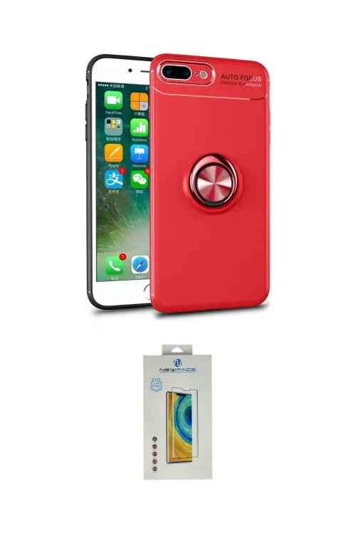 ieg™ iPhone 7 Plus Kılıf Yankı Form Prime - Siyah Polymer Nano Ekran Koruyucu