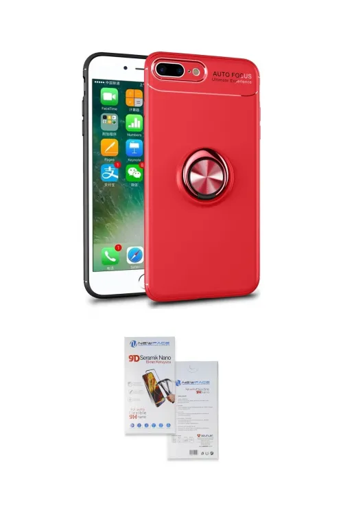 ieg™ iPhone 7 Plus Kılıf Yankı Form Prime - Siyah Seramik Nano Ekran Koruyucu