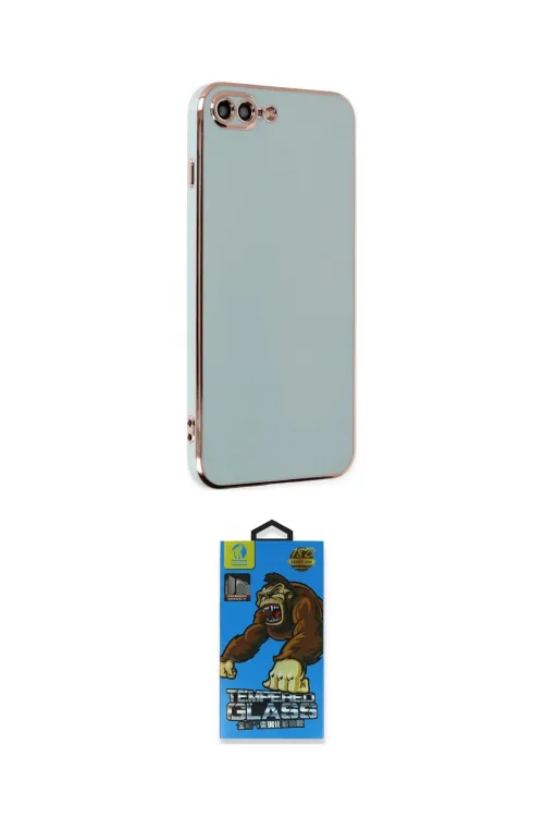 ieg™ iPhone 7 Plus Kılıf Yankı Serisi - Beyaz 18D Cam Ekran Koruyucu