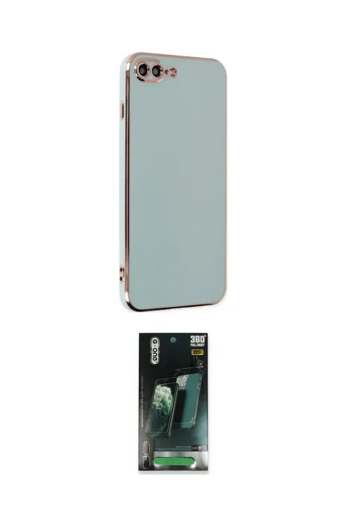 ieg™ iPhone 7 Plus Kılıf Yankı Serisi - Şeffaf 360 Full Body Arka Koruyucu