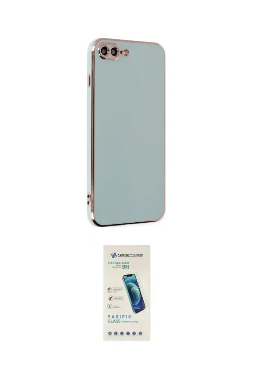 ieg™ iPhone 7 Plus Kılıf Yankı Serisi - Şeffaf Pasifik Cam Ekran Koruyucu