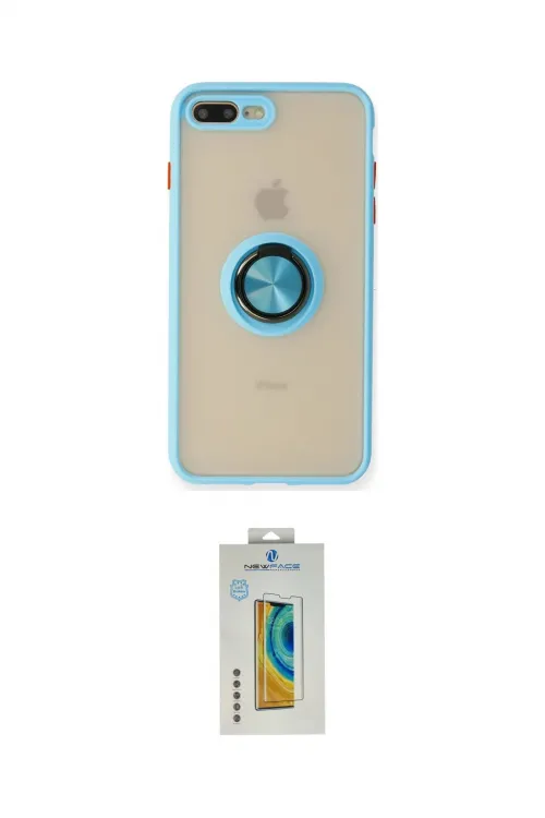 ieg™ iPhone 7 Plus Kılıf Yörünge Çizgi - Beyaz Polymer Nano Ekran Koruyucu