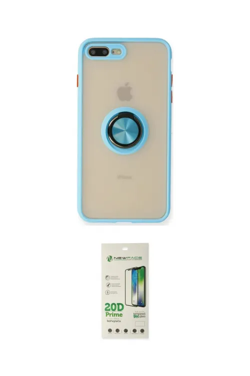 ieg™ iPhone 7 Plus Kılıf Yörünge Çizgi - Siyah 20D Premium Cam Ekran Koruyucu