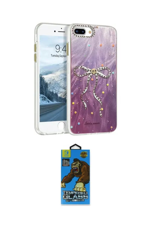 ieg™ iPhone 7 Plus Kılıf Zirve Modern Prime - Beyaz 18D Cam Ekran Koruyucu