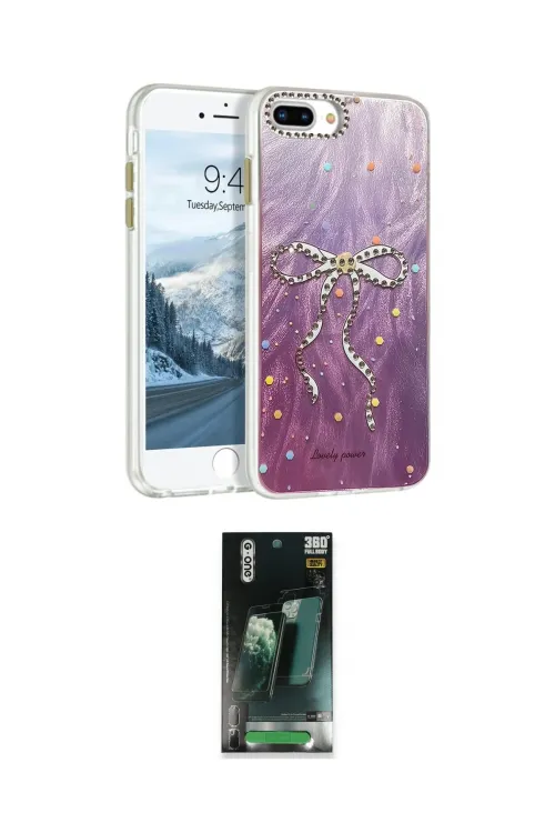 ieg™ iPhone 7 Plus Kılıf Zirve Modern Prime - Şeffaf 360 Full Body Arka Koruyucu