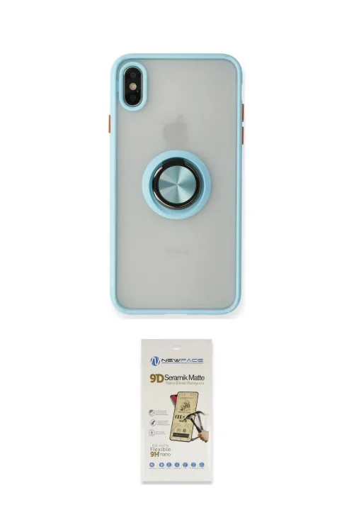ieg™ iPhone X Kılıf Yörünge Çizgi - Siyah Mat Seramik Nano Ekran Koruyucu