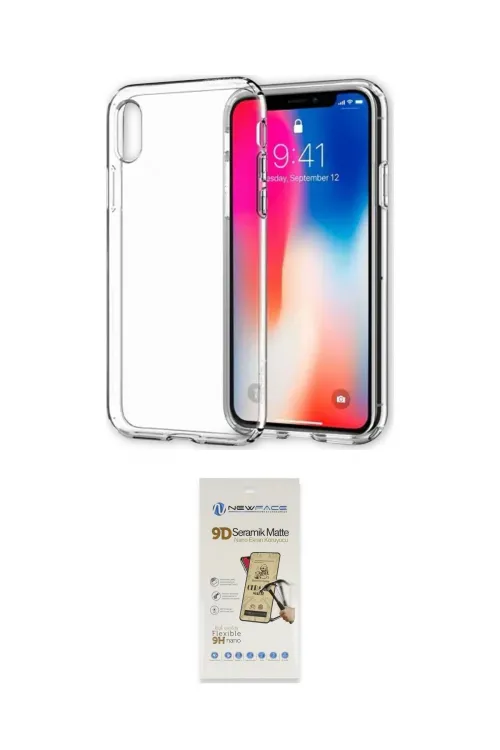 ieg™ iPhone X Kılıf Zirve Doku - Siyah Mat Seramik Nano Ekran Koruyucu