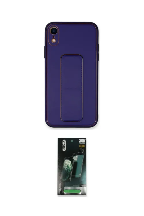ieg™ iPhone XR Kılıf Akış Doku - Şeffaf 360 Full Body Arka Koruyucu