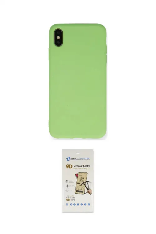 ieg™ iPhone XS Max Kılıf Ahenk Serisi - Siyah Mat Seramik Nano Ekran Koruyucu