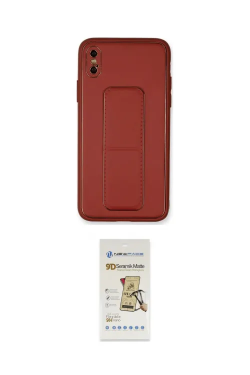 ieg™ iPhone XS Max Kılıf Akış Doku - Siyah Mat Seramik Nano Ekran Koruyucu