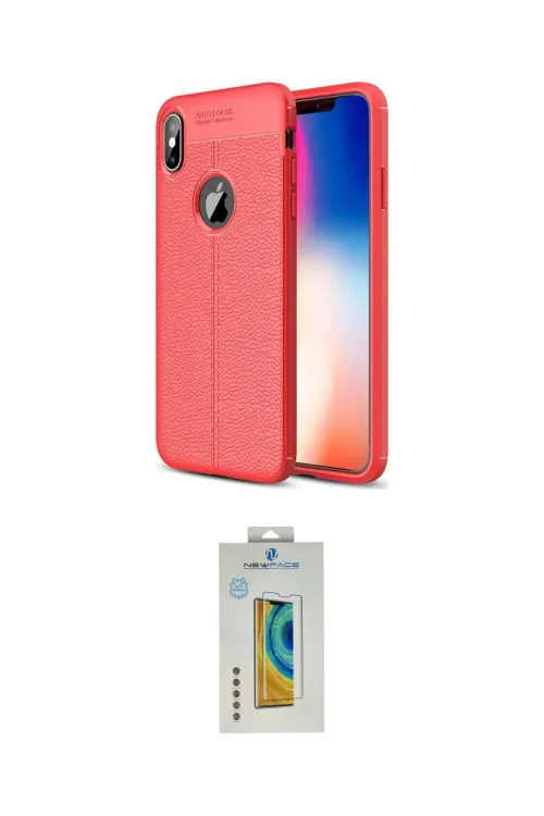 ieg™ iPhone XS Max Kılıf Doruk Klasik Özel Seri - Siyah Polymer Nano Ekran Koruyucu