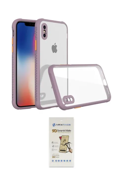 ieg™ iPhone XS Max Kılıf Nova Asil Özel Seri - Siyah Mat Seramik Nano Ekran Koruyucu