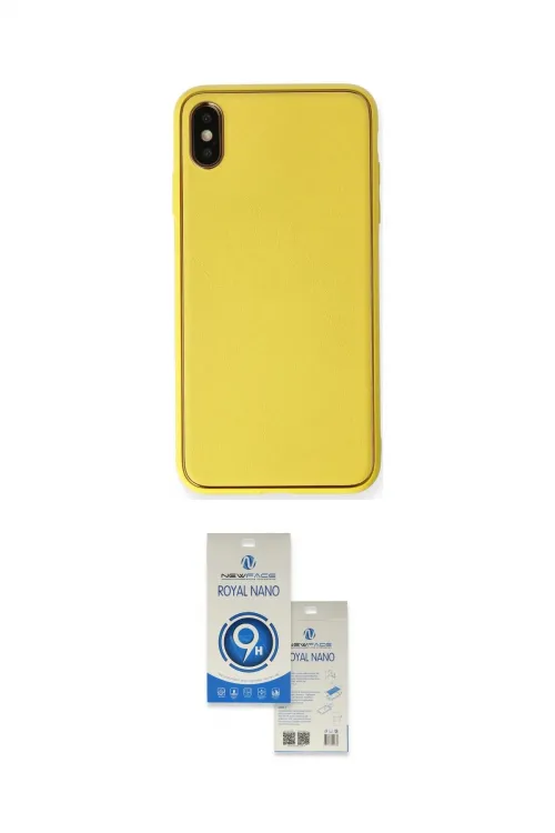 ieg™ iPhone XS Max Kılıf Yadigar Klasik - Şeffaf Royal Nano Ekran Koruyucu
