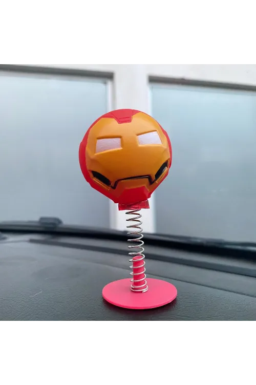 Iron Man Sallanan Kafa Zıp Zıp Marvel Lisanslı