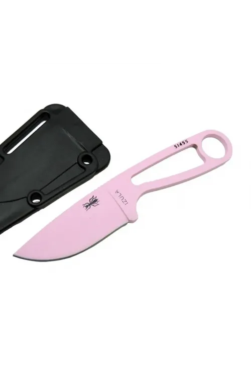 ieg™ İzula Esee 51455PNK Pembe Kamp Bıçağı 16 cm - Komple Metal, Plastik Kılıflı