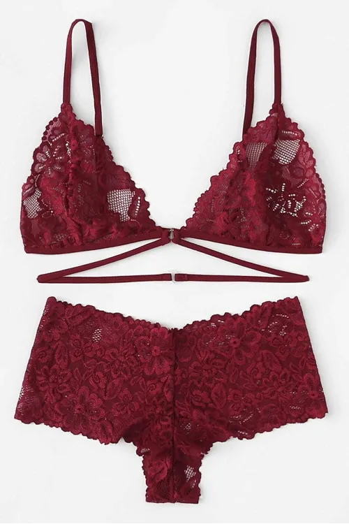 ieg™ Kadın Bordo Özel Şık Sütyen Külot Takımı