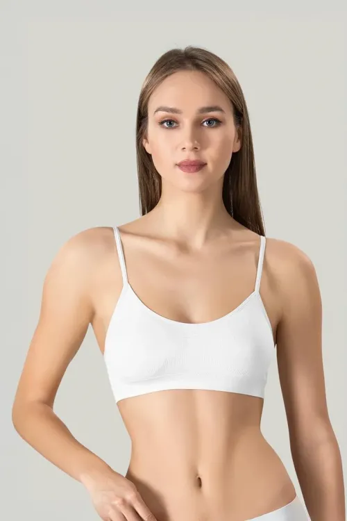 ieg™ Kadın Ince Askılı Pedli Büstiyer Yarım Atlet Sütyen 3lü Set