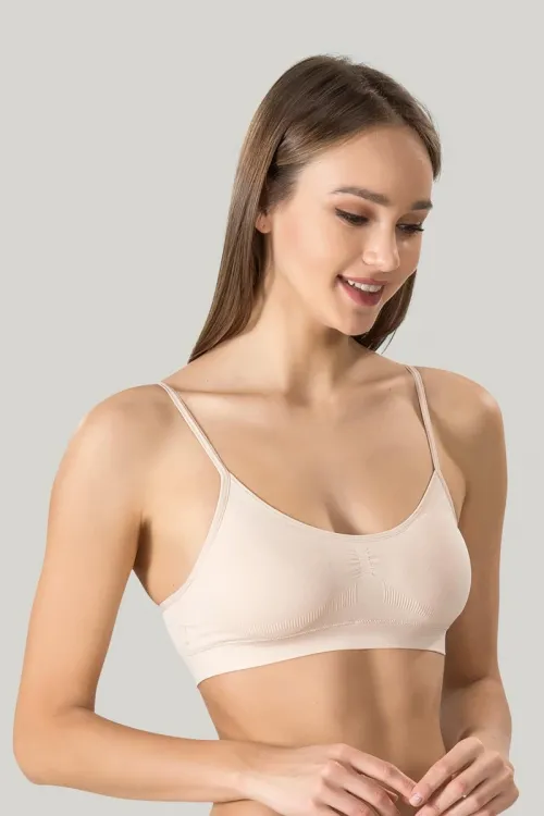 ieg™ Kadın Ince Askılı Pedli Büstiyer Yarım Atlet Sütyen 3lü Set.