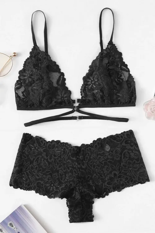 ieg™ Kadın Siyah Özel Şık Sütyen Külot Takımı