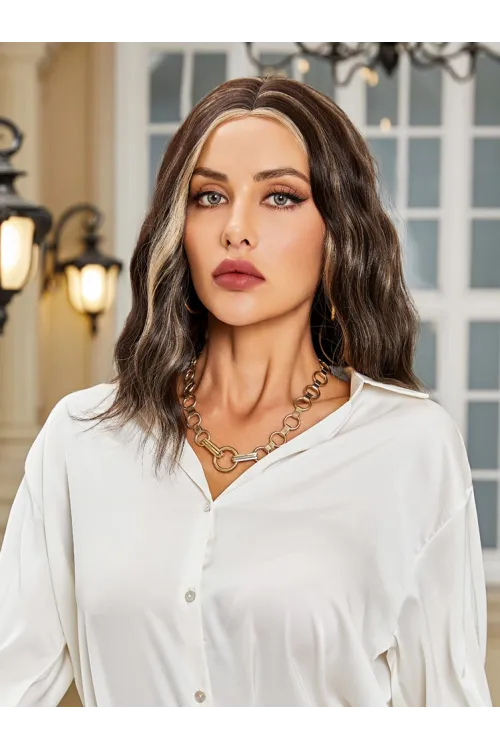 Kahverengi / Balköpüğü Röfleli Küt Tül Peruk