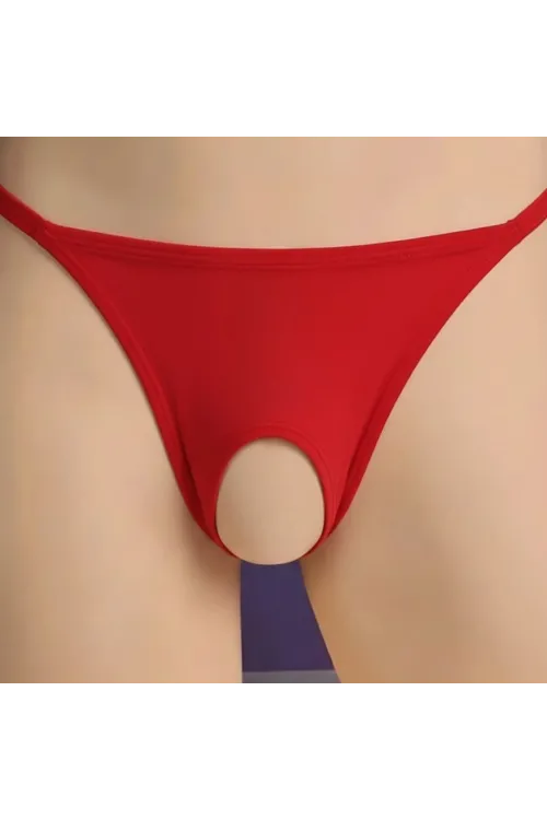 Kırmızı Özel Bölgesi Açık Kadın String IEG0057