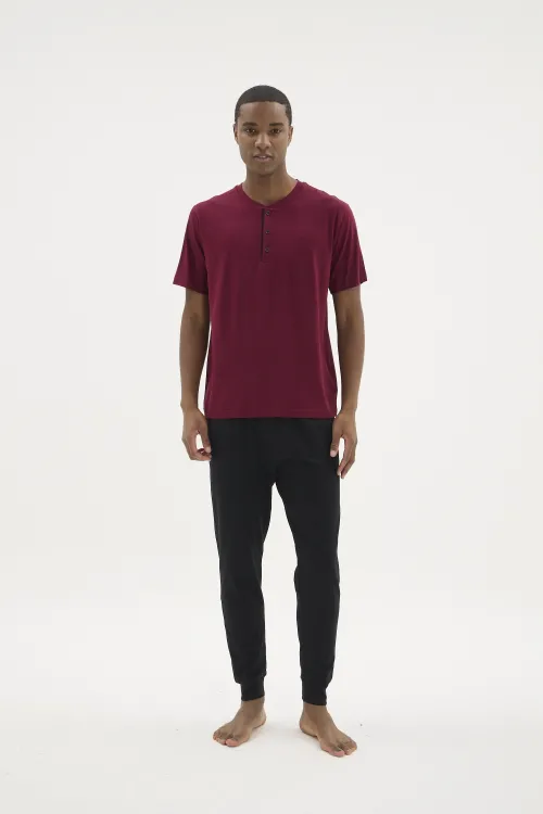 ieg™  KKT-26155 Erkek Midi Yaka Pijama Takımı