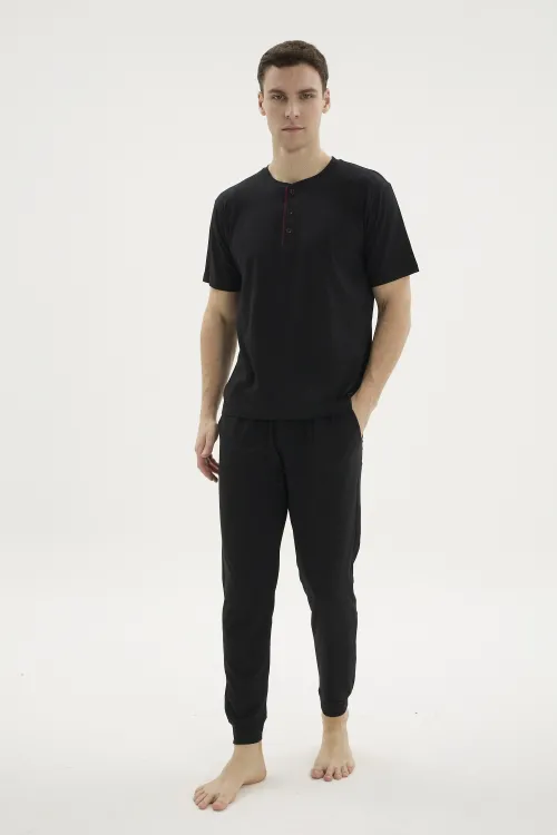 ieg™  KKT-26155 Erkek Midi Yaka Pijama Takımı