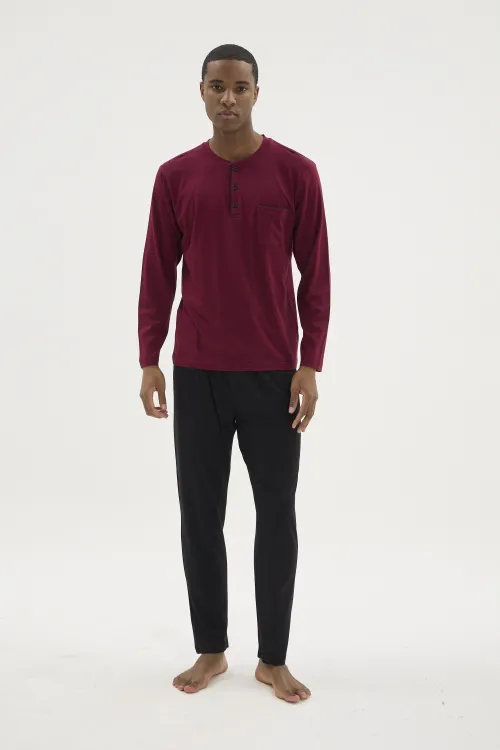 ieg™  BU-26360 Erkek Midi Yaka Battal Pijama Takımı