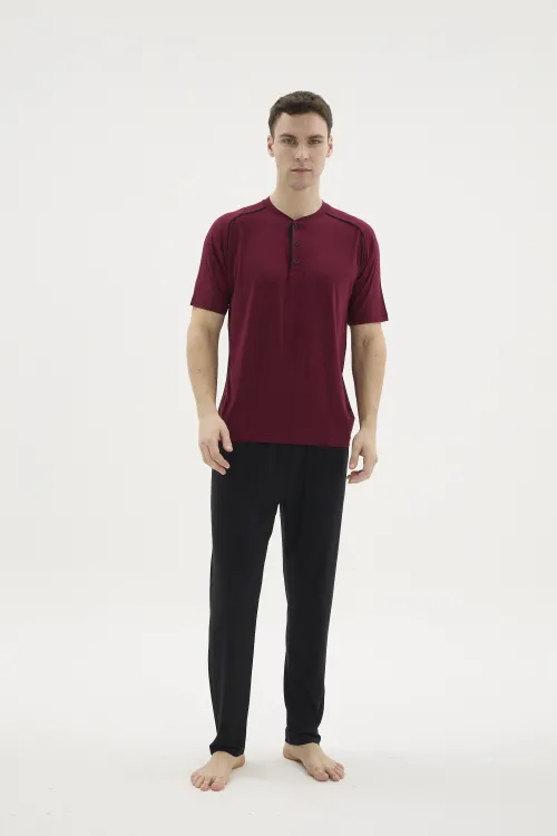 ieg™  KKT-26153 Erkek Midi Yaka Pijama Takımı