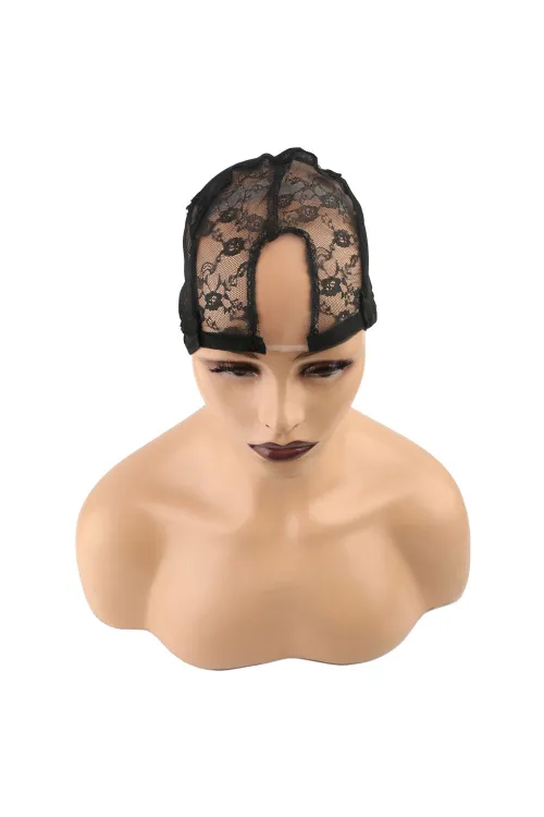 Küçük U Lace Tül Peruk Dikim Filesi - Siyah