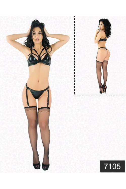 Lateks Bralet Jartiyer Takımı