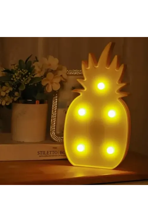 Led Işıklı Ananas Gece Lambası