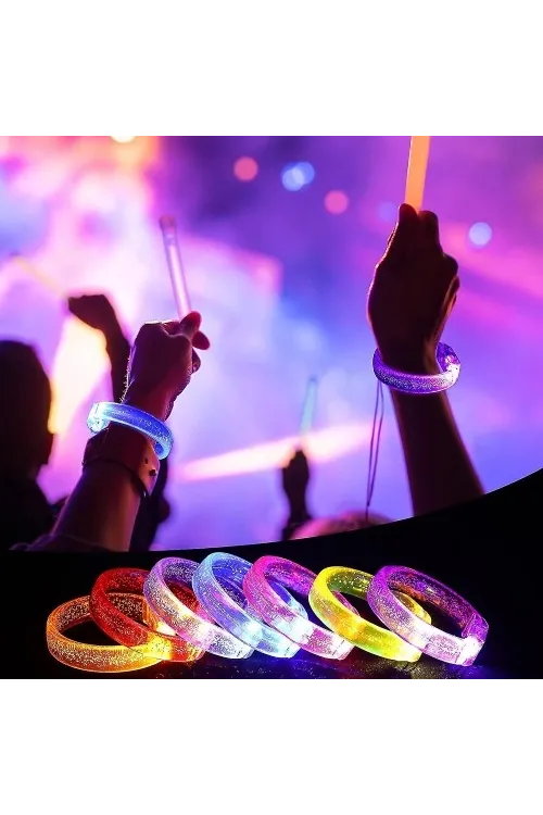 Led Işıklı Pilli Bileklik 1 Adet