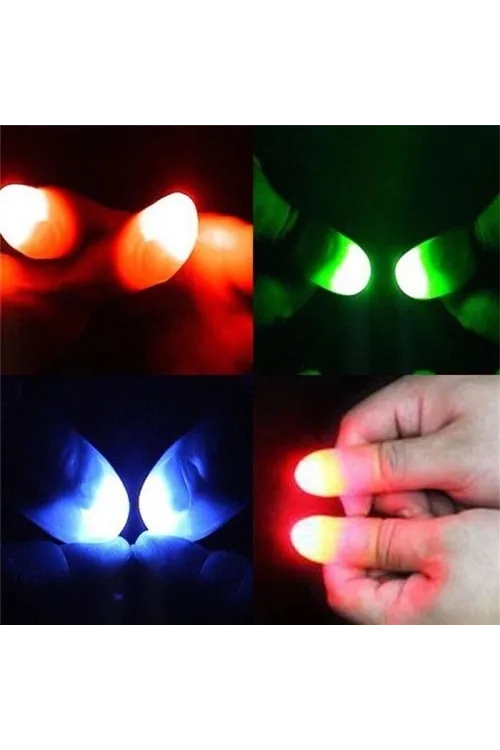 Led Işıklı Renkli Sihirli Parmak Şaka