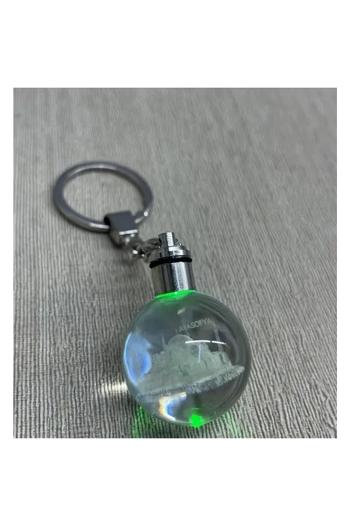 Ledli Ayasofya Tasarımı Kristal Anahtarlık