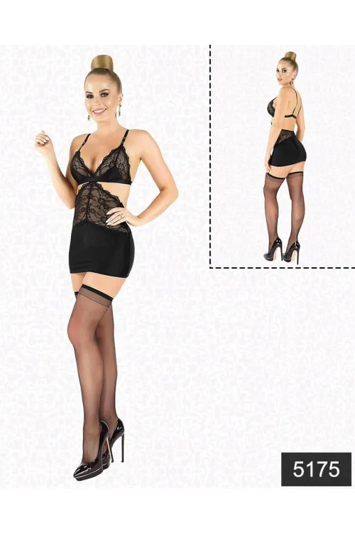 Likralı Saten Babydoll