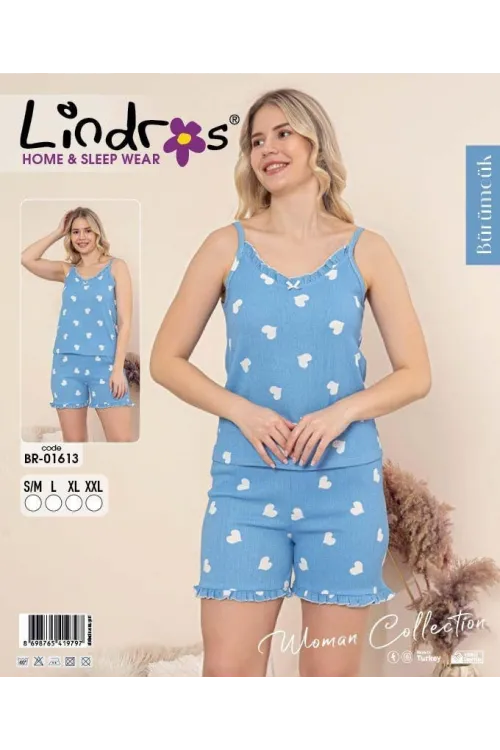 ieg™ Lindros BR-01613 Kadın İp Askılı Bürümcük Şortlu Takım